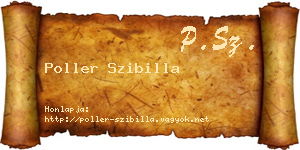 Poller Szibilla névjegykártya